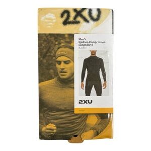2XU Ignition Compression Long Sleeve Thermal Base Layer Black Men’s Size XL NWT